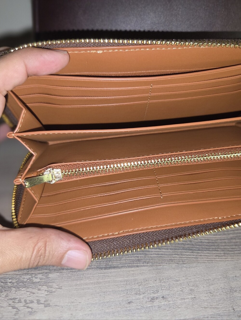 Coach Outlet Long Zip Around Wallet In Signature Canvas With Stripe - Picture 5 of 5